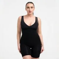 cfab Shaping-Body Bodysuit Sculpting Shapewear mit offener Brust-Schwarz-M (1-tlg)