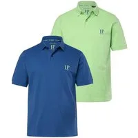 JP1880 Poloshirt Poloshirts Basic 2er-Pack Piqué gekämmte Baumwolle (2-tlg)