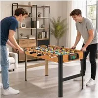 HOMCOM Kickertisch mit Punktezähler (Tischfußball, 1-tlg., Spieltisch), für Spielzimmer, Mehrfarbig