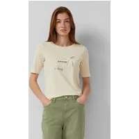 s.Oliver Kurzarmshirt T-Shirt T-Shirt mit Frontprint im Slim Fit