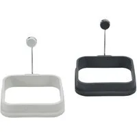 Lurch Eier-Pochierer Eiformer Quadrat 2er Set flint / iron-grey, (Set 1-tlg), Eiformer Quadrat, 2-tlg., 9,50cm, Platin-Silikon