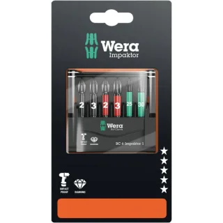 Wera Bit-Check 6 Impaktor 1 SB, 6-teilig - 05073890001