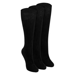 Damen 3er-Pack Kniestrümpfe 100% Baumwolle weich atmungsaktiv