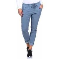 OriginalYou Schlupfhose Damen Freizeithose mit Stretch Schlupfhose Knitterlook Chino Pants in Größe 36-48 erhältlich, moderner Knitterlook, elastischer Bund