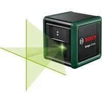 Kreuzlinienlaser Quigo Green, mit Klemme grün/schwarz, grüne Laserlinien, Reichweite 10 Meter