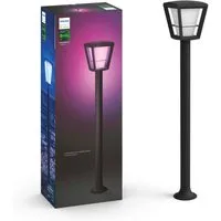 Philips Hue LED Pollerleuchte Outdoor White & Color Ambiance Econic schwarz, Abschaltautomatik, Bluetooth, CCT - über Fernbedienung, Dimmfunktion, Einschlafhilfe, Farbsteuerung, Farbwechsel, Memory, nach Trennung vom Netz, Nachtlichtfunktion, RGB, Sm