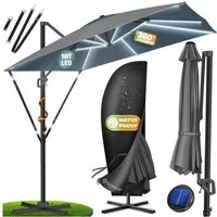 KESSER Ampelschirm, Sonnenschirm SUN XL 300 300 cm Inkl. Abdeckung 360° Drehbar & Neigbar