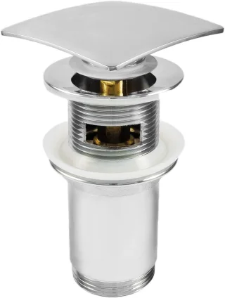 Neuesbad für Waschbecken, Quadratisch, mit Überlauf, mit SLEEVE, Chrom NB1DENHC011U1