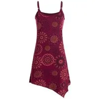 Vishes Minikleid Kurze Damen Sommer-Kleider Spagettiträger-Kleid Zipfel-Kleid Goa, Boho, Hippie Style