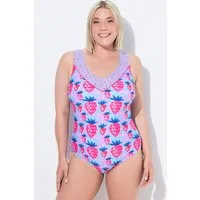 Ulla Popken Badeanzug Badeanzug Erdbeeren Softcups Komplettfutter