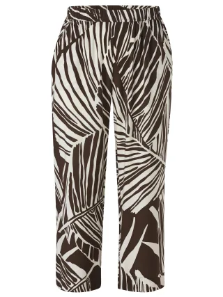 VIA APPIA DUE - Hose 7/8 gerades Bein Druck mahagoni/creme - Gr. - 44