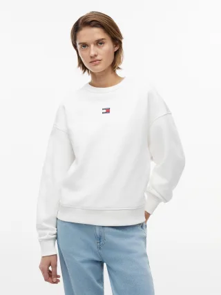Tommy Jeans (PVH Group) - TJW BXY BADGE CREW EXT Ecru - Gr. - XS