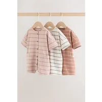 Next Strampler Strampelanzüge aus Jersey, 3er-Pack (3-tlg)