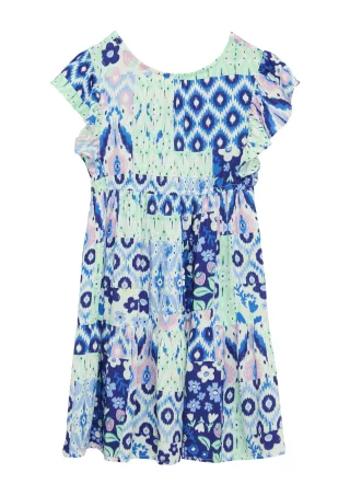 s.Oliver - Kleid blau/mehrfarbig - Gr. - 92