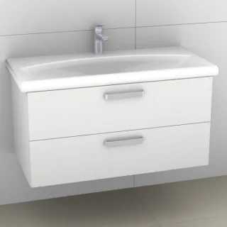 Artiqua 412 Waschtischunterschrank für Daylight K0728, Weiß Hochglanz, 412-WU2L-I02-7016-68 412-WU2L-I02-7016-68