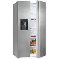 exquisit Side-by-Side SBS520-CF-040E inoxlook, 177 cm hoch, 90 cm breit