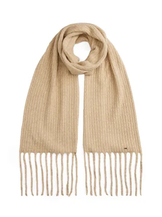 TH CABLE ENAMEL FLAG SCARF sandalwood melange - Gr. - OS