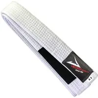 Montegoni Karateanzug BJJ Gürtel Weiß 300cm, Jiu Jitsu Gurt für Training & Prüfung (Einzelprodukt Martial Arts Gürtel, 1 Stück Kampfsportgürtel), Mehrfach gesteppte Nähte, 300 cm Länge, Universell für Kampfsportarten