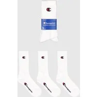 Champion Tennissocken 3 Pack Crew Socks (3-Paar) für sportive Aktivitäten geeignet, 3er-Pack, elastische Passform