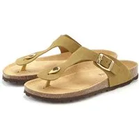 Elbsand Mule, Sandale, offener Schuh, Lederpantolette, Sommerschuhe Pantolette Zehentrenner aus hochwertigem Leder mit Komfortkorkfußbett
