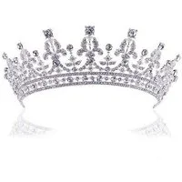 LuxusKollektion Diadem Diadem Hochzeit Krone Tiara Strass Haarreifen für Braut in Silber