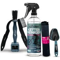 bio-chem bio-chem Kettenreiniger Fahrrad flüssig - Antriebsentfetter - 750 ml Zweiradreiniger (Sparpaket, [- Kettenreiniger 0.75 l Handsprayflasche + Zubehör Lösemittelfreier Entfetter, materialschonend)