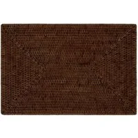 fiolini Platzset / Tischset Rattan Rechteckig, Braun, 45 x 30 x 1 cm