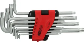 KS Tools Torx-Winkelstiftschlüssel-Satz mit Bohrung, lang, 10-tlg, TB8-TB50 - 151.4820