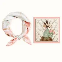 Zaewry Seidentuch Stirnband Quadratischer Haar-Bandanas-Schal für Damen
