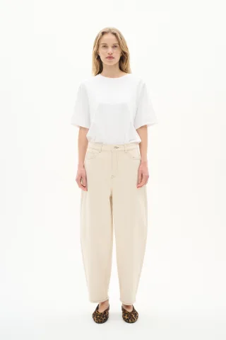 Jeans Gerade Passform Creme White cream