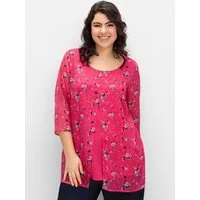 Sieh an! Klassische Bluse Longbluse 3/4-Arm