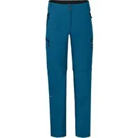 Bergson Outdoorhose VALLI zip-off Damen Radhose, robust elastisch, Kurzgrößen, Saphir blau