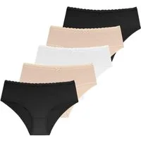Dorina Hipster Naomi (5er Pack) mit zarter Spitzenverzierung, Mutlipack