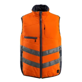 MASCOT Grimsby Winterweste Hi-vis Orange / Schwarzblau XL - 15565-249-14010-XL