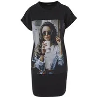 CLOUD 5IVE Shirtkleid CLOUD 5IVE Damen Cloud5ive Damen T-Shirt Kleid Woman Cup Print (1-tlg)