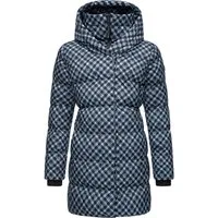 Ragwear Steppmantel Niara Print wasserdichter Mantel mit angesagtem Hahnentritt Muster