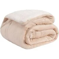 Wohndecke Cloudy Decke Kuscheldecke warm Sherpa Couchdecke mit Ecktasche, Basisstoff