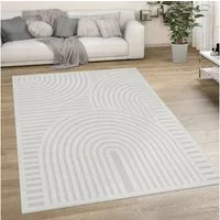 KADIMA DESIGN Teppich Struktur Wohnzimmer schmutzabweisend Teppich Kurzflor, Rechteckig, Höhe: 14 mm, Florhöhe: 10 mm, 100% Polypropylen, Läufer, 60x100cm, Creme