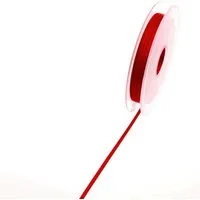Deko AS Dekoband Satinband rot - 3 mm Breite auf 50 m Rolle - 43103 324-R