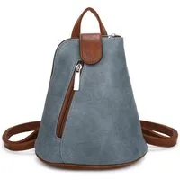 ITALYSHOP24 Rucksack Damen Schultertasche Cross Over BodyBag Umhängetasche BackPack Daypack, Leder Optik mini Cityrucksack Handytasche Geldbörse Reise Shopping Bag