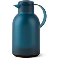 Emsa Isolierkanne Samba, 1,5 l, XXL-Modell, zeitloses Design, einfacher Knopfdruck, 24h kalt, 12h warm