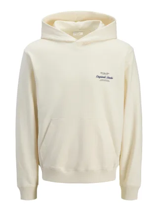 JACK&JONES - JORNORREBRO TYPO BACK SWEAT HOOD SN JNR Antique White - Gr. - 164