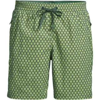 Badeshorts mit Hydroliner für Herren, 18 cm, Herren, size: regular, Grün, by Lands' End