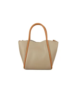 Giulia Monti Handtasche Grau Beige Hellbraun