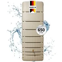 4rain Regentonne SLIM Wandtank 650 Liter sandbeige, 650 l