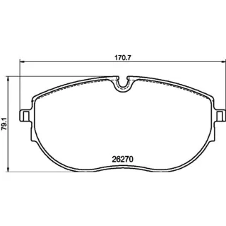 Hella Bremsbel?ge vorne VW Transporter T6 2,0 8DB355040-891
