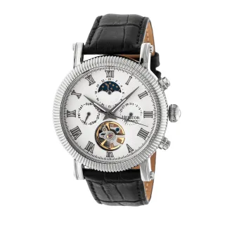 Montre automatique Heritor Winston semi-squelette avec bracelet en cuir