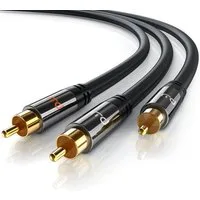 Primewire Audio-Kabel, Cinch, RCA (750 cm), Y-Cinch HiFi Audio-Kabel mehrfach geschirmt - 7,5m