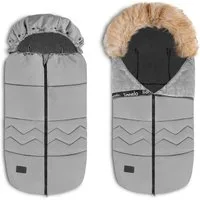 lionelo Kinderschlafsack FRODE (Set, Set), Leicht zu reinigen Abnehmbarer Pelz Wasserdichtes Material90x45cm