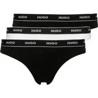 HUGO String TRIPLET THONG STRIPE (3-St) mit HUGO Logo-Elastikbund